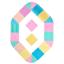 Розвивальні килимки - Масажний килимок Ortek Пазли 14 елементів + 8 секторів пастель (4820264131366)