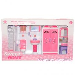 Меблі та будиночки - Лялькова ванна кімната Qun Feng Toys Солодка хатка рожева (25378P)