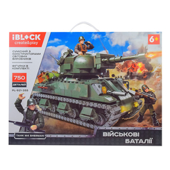 Конструкторы с уникальными деталями - Конструктор IBLOCK Танк М4 Sherman 750 деталей (PL-921-355)