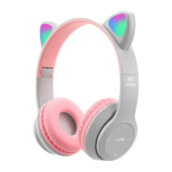 Портативные колонки и наушники - Наушники Aspor Bluetooth CAT Ear P47M LED- розовый (755485)