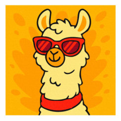 Товары для рисования - Раскраска на холсте Brushme Летний вайб альпаки (MBS082)