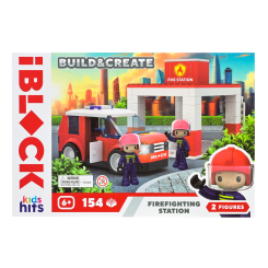 Конструкторы с уникальными деталями - Конструктор IBLOCK Junior Kids hits Build & create Firefighting station (KH43/002/4)