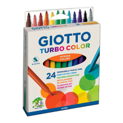 Канцтовари - Фломастери Fila Giotto Turbo color 24 кольори коробка (071500)