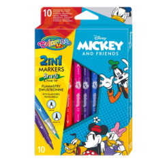 Канцтовари - Фломастери Colorino Disney Міккі Маус 10 кольорів двосторонні (89892PTR) (566536)