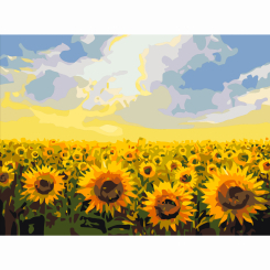Товари для малювання - Картина за номерами Brushme Поле соняшників (RBS135)