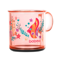 Детская посуда и аксессуары - Чашка Baboo Sea Life с нескользящим дном розовая (8-140)