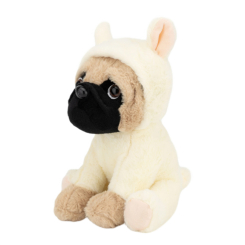Мягкие животные - Мягкая игрушка Shantou Jinxing Мопс в костюме молочный 20 см (K4202/5)