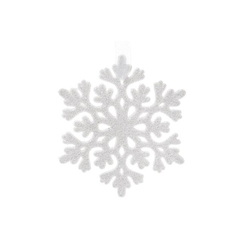 Аксессуары для праздников - Елочное украшение BonaDi Снежинка 9 см Белый (788-398) (MR63067)