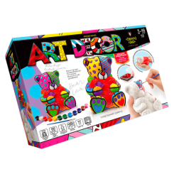 Наборы для творчества - Набор для творчества Danko toys Art decor Раскрась фигурку Мишка (ARTD-01-01U)