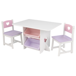 Дитячі меблі - Комплект меблів KidKraft Стіл та два стільці Heart (26913)