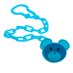 Товари для догляду - Ланцюжок для пустушки Lindo Мишка блакитна (4890210502212)