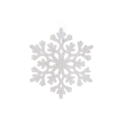 Аксесуари для свят - Ялинкова прикраса BonaDi Сніжинка 9 см Білий (788-398) (MR63067)