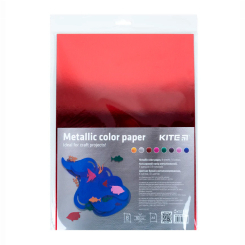 Канцтовары - Бумага цветная Kite металлизированная 8 листов А4 (K22-425)