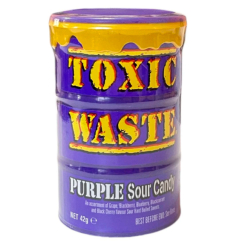 Сладости - Жевательные конфеты Toxic Waste фиолетовая бочка (5060045051059)