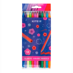 Канцтовари - Олівці кольорові Kite Flower 12 кольорів (K24-049-1)