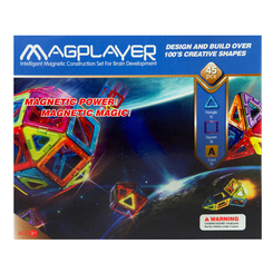 Магнитные конструкторы - Конструктор Magplayer Магнитный набор 45 элементов (MPA-45)