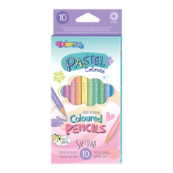 Канцтовари - Олівці кольорові Colorino Pastel 10 кольорів (80813PTR)