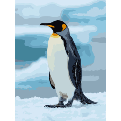 Товары для рисования - Картина по номерам Strateg Пингвин на льду 30 х 40 см (SS-1264)