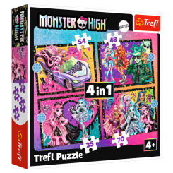 Пазлы - Пазлы Trefl Monster High Напряженный день 4 в 1 (34655)