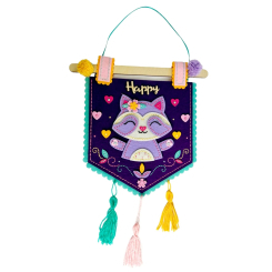 Набори для творчості - Набір для творчості Apli Krapli Зший сам прапорець на стіну з фетру Єнот (2222438685019)