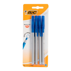 Канцтовари - Набір кулькових ручок BIC Round Stic Exact сині 4 шт в наборі (932857)
