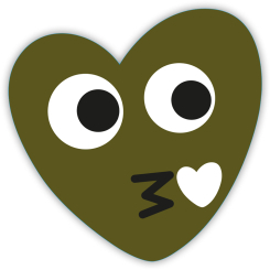 Аксессуары для праздников - Открытка Будинок іграшок Валентинка Целовальница олива (2300006289347)