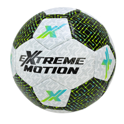 Спортивні активні ігри - Мяч футбольный Extreme motion №5 TPU Білий з чорно-зеленим візерунком (FX2604/1)