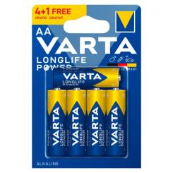 Акумулятори і батарейки - Батарейки VARTA Longlife power AA BLI 5 штук (4008496559473)