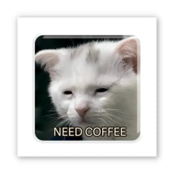 Набори для творчості - 3D стікер Tattooshka Coffee Cat (SX-287)