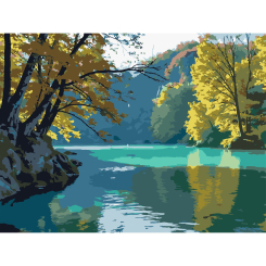Товары для рисования - Картина по номерам Strateg Изумрудное озеро 30 х 40 см (SS-1262)