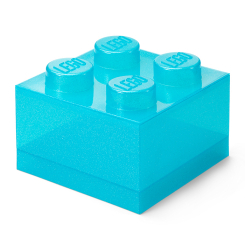 Бокси для іграшок - Коробка для зберігання LEGO Lifestyle Цеглинка 4 блакитний з блискітками (40090802)