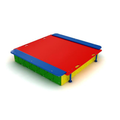 Игровые комплексы, качели, горки - Детская песочница закрытого типа со сдвижной крышкой Радуга KDG  1,5 х 1,5 х 0,32м (KDG-12506)