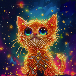 Мозаика - Алмазная мозаика Brushme Синеглазый котенок (BH009)