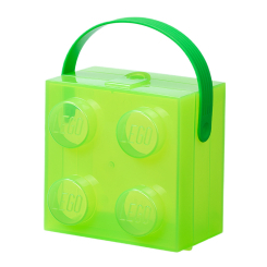 Боксы для игрушек - Бокс для хранения с ручкой LEGO Lifestyle Кирпич прозрачно-зеленый (40240008)