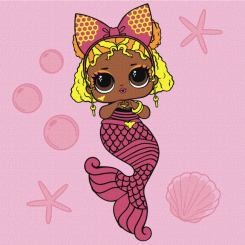 Товары для рисования - Картина по номерам Ідейка Lol Surprise Mermaids Queen Bee 40х40 см (KHO6265)
