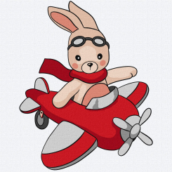 Товари для малювання - Картина за номерами Ідейка Маленький пілот 25 х 25 см (KHO6156)