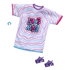 Одежда и аксессуары - Набор одежды Barbie Платье в полоску Love Happy (GWD96/HRH38)