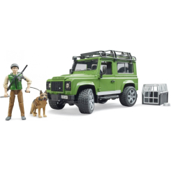 Автомоделі - Ігровий набір Bruder Land Rover Defender з фігуркою лісника (02587)