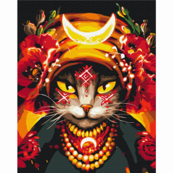 Товари для малювання - Картина за номерами Brushme Киця Мольфарка (BS53282) Товари для малювання - Картина за номерами Brushme Киця Мольфарка (BS53282)