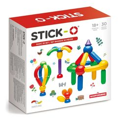 Магнітні конструктори - Магнітний конструктор Stick-O Базовий набір 30 елементів (901003) Магнітні конструктори - Магнітний конструктор Stick-O Базовий набір 30 елементів (901003)