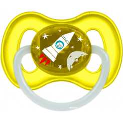 Товары по уходу - Пустышка Canpol babies Space латексная круглая от 6 до 18 месяцев желтая (23/222_yel)