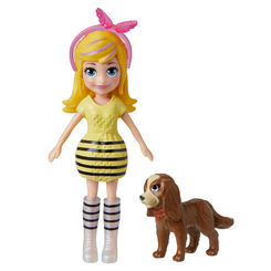 Куклы - Игровой набор Polly Pocket Стильный гардероб модницы блондинка и собака (HKV88/5)