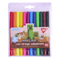 Канцтовары - Фломастеры Yes Minecraft 12 цветов (650567) Канцтовары - Фломастеры Yes Minecraft 12 цветов (650567)
