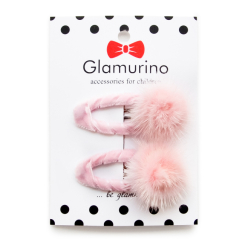 Бижутерия и аксессуары - ​Заколки Glamurino Pompon розовые 2 шт (4292.5)