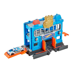 Коллекционные автомодели - Набор Hot Wheels Необычайные приключения в городе Погром полицейского участка (FRH28/FRH33)