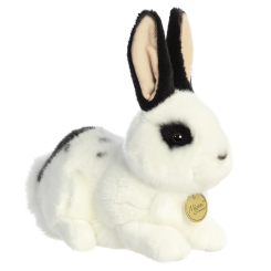 Мягкие животные - Мягкая игрушка Aurora Кролик белый с черными ушами 25 см (210788A)