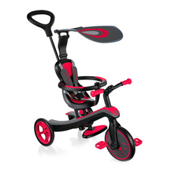 Велосипеды и беговелы - Трехколесный велосипед Globber Explorer trike 4 в 1 красный (632-102)