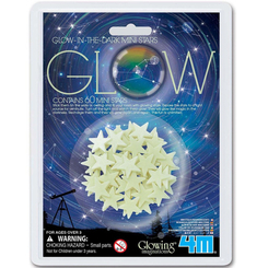 Набори для творчості - Набір сяючих наклейок 4M Glow Міні-зірки 60 штук (00-05221)