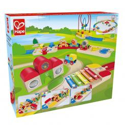 Машинки для малышей - Деревянная железная дорога Станция и ксилофон Hape (E3816)