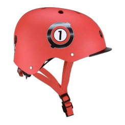 Защитное снаряжение - Защитный шлем Globber Гонки красный с фонариком  (507-102)